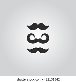 Vector set of hipster mustache