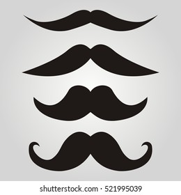Vector set of hipster mustache