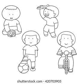 vector set of hobbies and toy