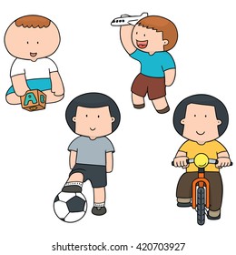 vector set of hobbies and toy