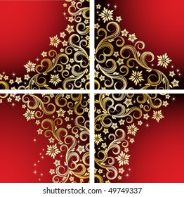 Vector Set of Holiday floral backgrounds