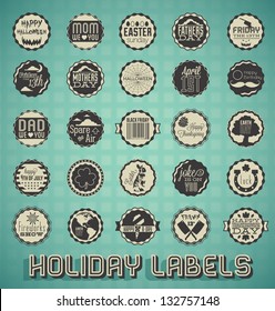 Vector Set: Holiday Labels and Icons