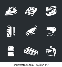 Vector Set of Home Appliances Icons.