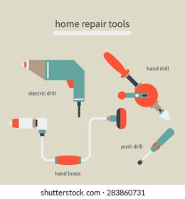 vector set of home repair tools. can be used for banners, logo, poster and etc