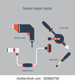 vector set of home repair tools. can be used for banners, logo, poster and etc