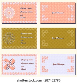 vector set of horizontal business cards