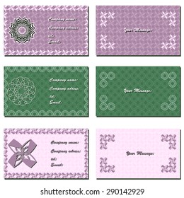 vector set of horizontal business cards