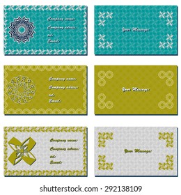 vector set of horizontal business cards