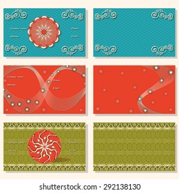 vector set of horizontal business cards