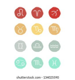 Vector set of horoscope symbols for infographic