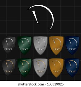 vector set of  horse symbol emblems for designers