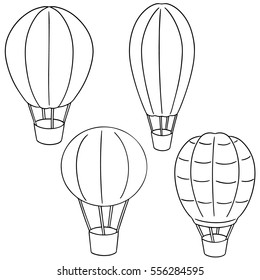 vector set of hot air balloon