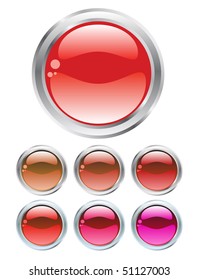vector set of hot buttons