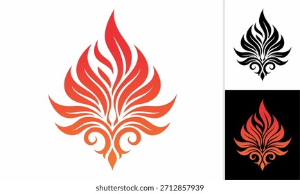Conjunto vetorial de ícones, símbolos e elementos de chamas quentes para design e ilustração