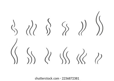 vector set of hot steam