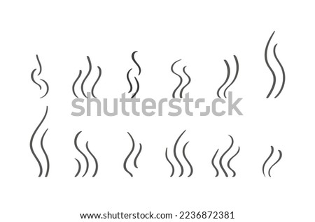 vector set of hot steam