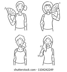 vector set of hot weather
