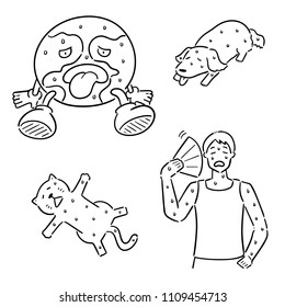 vector set of hot weather