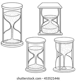 vector set of hourglass