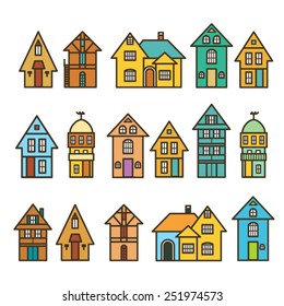 Vector set of house