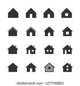 Vector set of house icons.