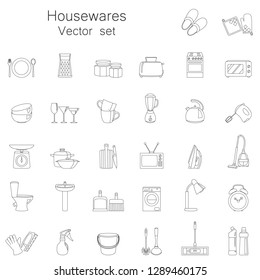 Vector set of household appliances design flat icons