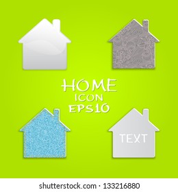 Vector set of houses shape original design.