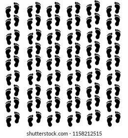 Vector Set Of Human Footprints Icon
