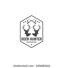 vector set of hunting club labels, badges and design elements