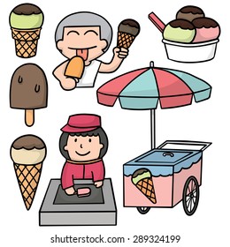 vector set of ice cream