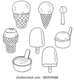 vector set of ice cream