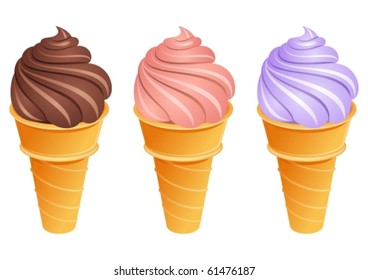 Vector set of ice cream