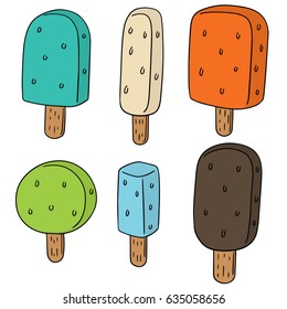 vector set of ice cream
