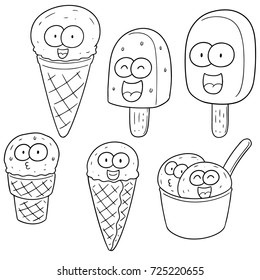 vector set of ice cream