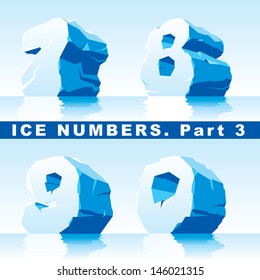 vector set of ice  numbers Part 3