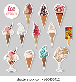 vector set of ice-cream