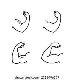 vector set of icon arm