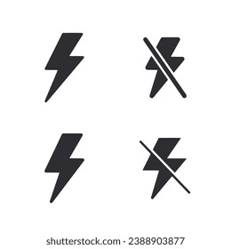 vector set of icon flash