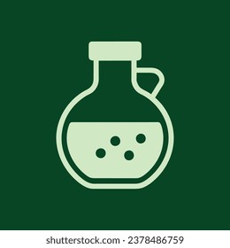 Vector set icon science eduaction solid style icon