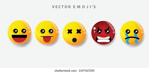 Vector Set Icon Smile Emoji Eps10