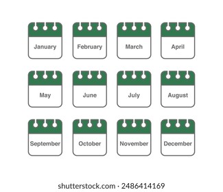Vector set of icons. Daily, monthly, yearly calendar icon