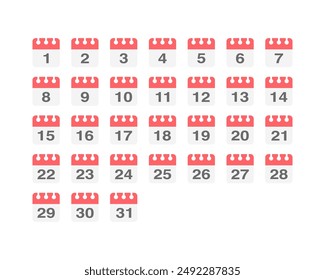Vector set of icons. Daily, monthly, yearly calendar icon