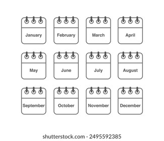 Vector set of icons. Daily, monthly, yearly calendar icon