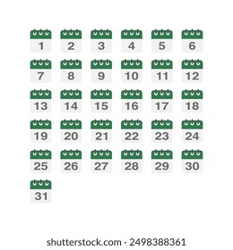 Vector set of icons. Daily, monthly, yearly calendar icon
