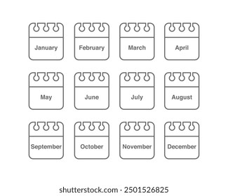 Vector set of icons. Daily, monthly, yearly calendar icon