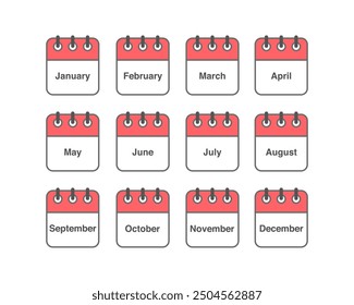 Vector set of icons. Daily, monthly, yearly calendar icon