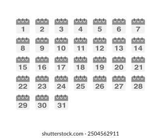 Vector set of icons. Daily, monthly, yearly calendar icon