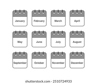 Vector set of icons. Daily, monthly, yearly calendar icon