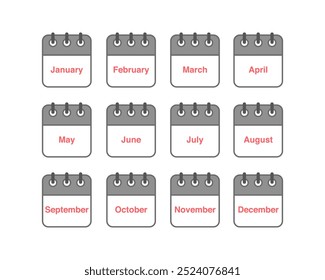 Vector set of icons. Daily, monthly, yearly calendar icon