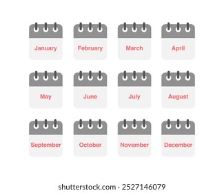 Vector set of icons. Daily, monthly, yearly calendar icon